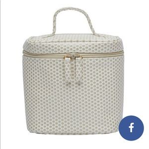 Stephanie Johnson White Dot Train Case